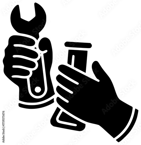 white illustration hand silhouette glove logo set icon closeup outline person collection finger thumb health healthcare doctor disease gesture shape for vector graphic background