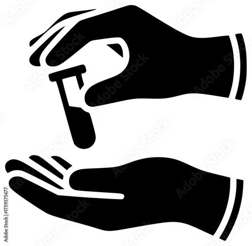 white illustration hand silhouette glove logo set icon closeup outline person collection finger thumb health healthcare doctor disease gesture shape for vector graphic background