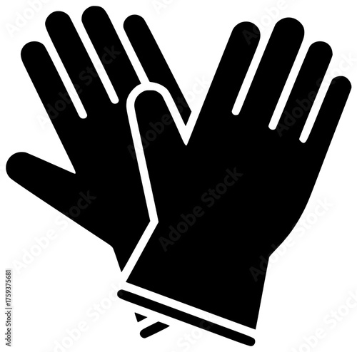 white illustration hand silhouette glove logo set icon closeup outline person collection finger thumb health healthcare doctor disease gesture shape for vector graphic background