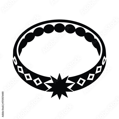Bedouin Silver Bracelet Vector Design