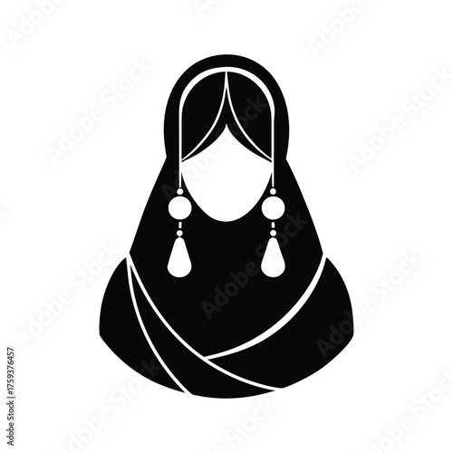 Bedouin Women Jewelry Earrings Icon
