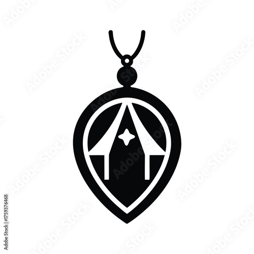 Bedouin Silver Pendant Illustration