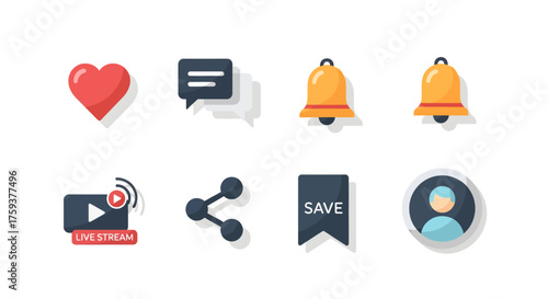 Flat Vector Icon Set of Pet AI Gadgets, Health Tracker Collar, Mood Translator, Drone Toy, Minimal Futuristic Vector, White Background, Illustrative View, Concept Technology