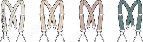 Fashionable Trouser Suspenders Stylish Accessory for Men's Apparel