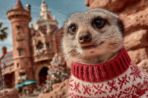An alert meerkat in holiday...