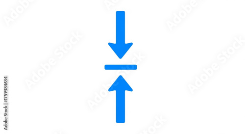 Blue arrows pointing up and down, representing data transfer, upload and download, or compression and decompression