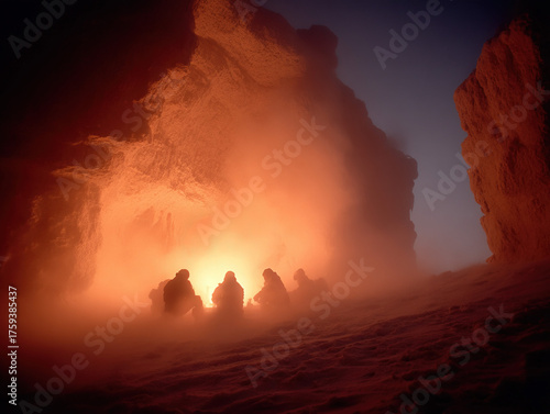 prehistory fire: Cave peopl...