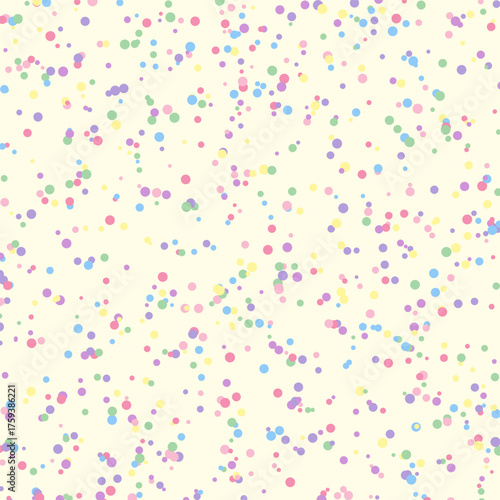 Pastel Confetti Background with Colorful Polka Dots for Celebrations and Festive Events