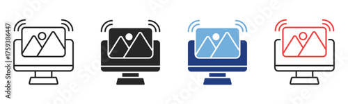 Image Processing Icon Set With Multiple Styles Vector Illustration