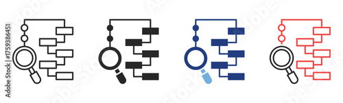 Pattern Recognition Icon Set With Multiple Styles Vector Illustration