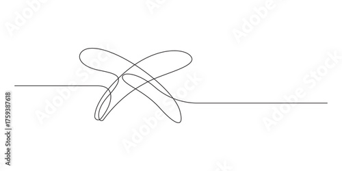 wrong sign one line art vector illustration,3