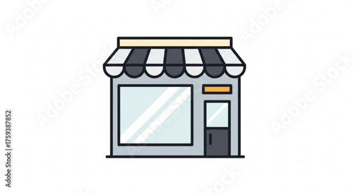 A charming storefront, perfect for showcasing local businesses, shops, and retail establishments with welcoming appeal