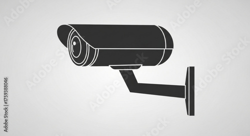 A modern surveillance camera is mounted on a wall, its lens focused and ready to capture any movement