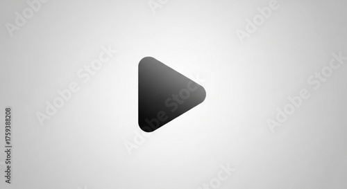 Black play icon, a universal symbol for starting media, perfect for user interfaces and multimedia projects