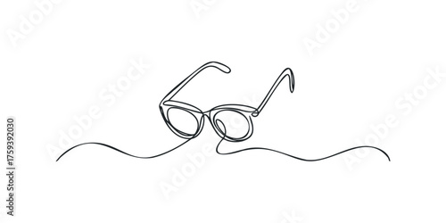 Continuous Line Drawing of Eyewear
