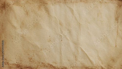 Brown recycled craft paper texture as background. Old vintage page. Pattern rough art creased grunge letter. Hardboard with copy space for text.