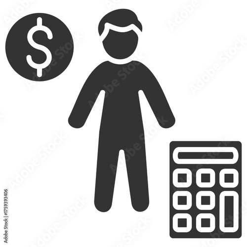 Accountant Glyph Icon