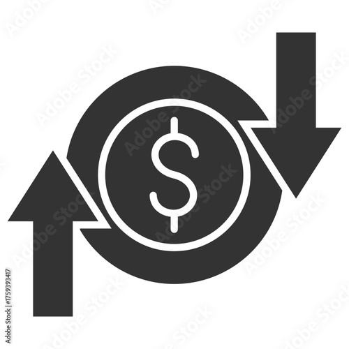 Profit Loss Glyph Icon