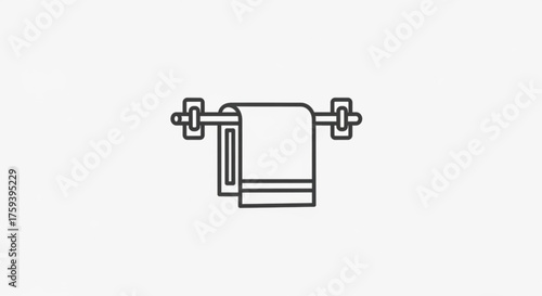 Towel on a rack, a soft and absorbent essential for drying hands and body in the bathroom or spa