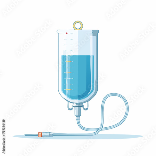 Medical intravenous drip bag isolated on white background healthcare illustration