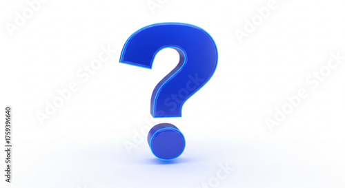 A vibrant blue question mark with a, a symbol of inquiry, uncertainty, and the search for answers