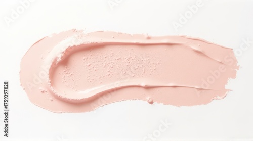 Pink Creamy Swatch on White Surface - Texture and Color.