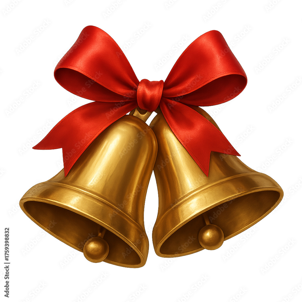 Naklejka premium christmas bells isolated on white