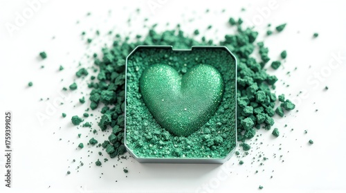 Emerald Heart - A Symbol of Love and Beauty in Green.