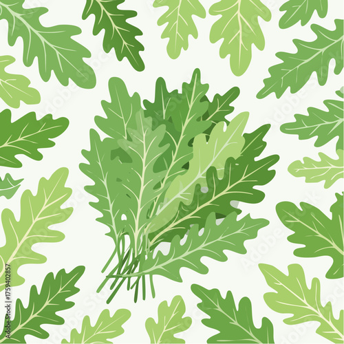 Arugula Leaves Pattern.
