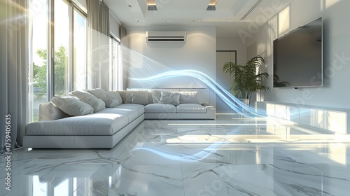 Modern Living Room Minimalist Design Air Conditioner Cooling System