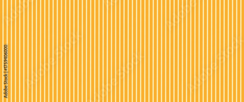 Background of narrow straight vertical stripes in yellow color. Different shades and tones. Seamless repeating stripy vector pattern.