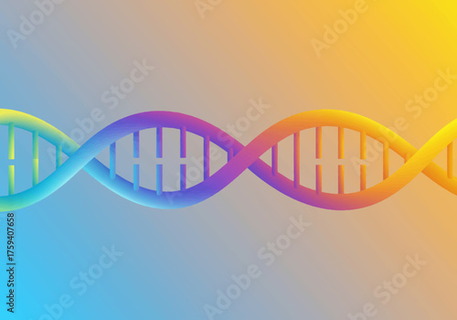 Abstract DNA double helix illustration on a gradient background