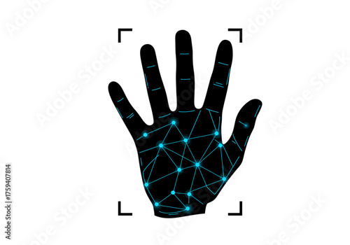 Digital Hand Scan for Biometric Identity Verification Technology