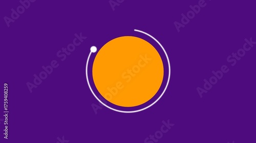 Retro Geometric Circle Pattern Animation in Orange and Purple