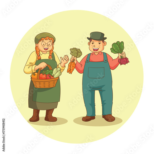 farmers and their garden produce