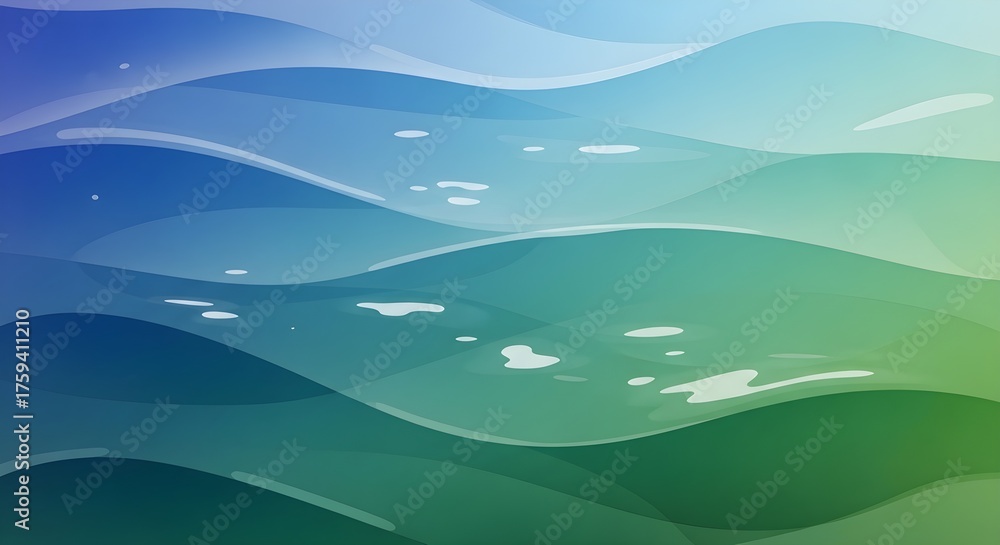 Obraz premium Dynamic Abstract Wavy Gradient Background with Smooth Flowing Lines and Luminous Liquid Elements