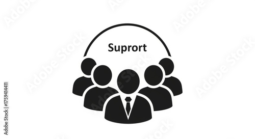 Team support teamwork collaboration business people group community cooperation unity assistance help service icon