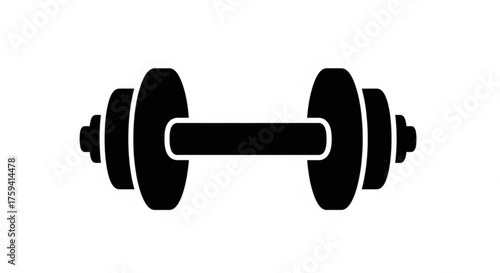 Dumbbell weightlifting equipment for fitness gym workout strength training exercise and bodybuilding icon