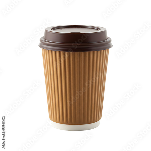 Wallpaper Mural Disposable coffee cup in brown color with a lid and ridged design   Torontodigital.ca
