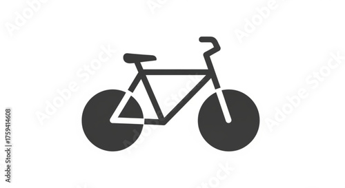 Bicycle icon vector illustration simple cycling graphic transport silhouette design element bike image
