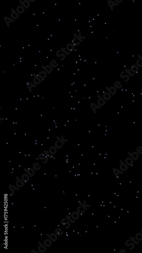 Space Background Loop Animation Video. twinkling stars in outer space 4K motion graphic. Dazzling glowing stars, magical twinkling stars, 4k glitter animation alpha channel included. vertical