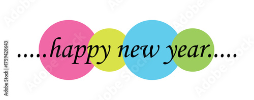 Set of New Year digital icons with abstract colorful elements and isolated clipping mask. Happy New Year 2026 graphic concept with creative Christmas ball. Blue, purple, green and pink collection.