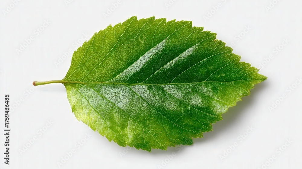 Obraz premium Tiny leaf fragment isolated on white background