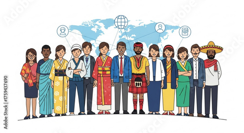 Diverse cultures around the world global community international people cultural diversity multiculturalism unity