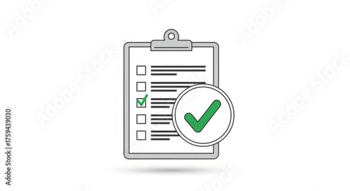 Checklist clipboard task management to do list survey form with check mark symbol for project planning