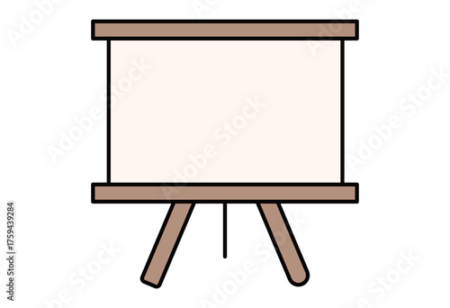 Business training and presentation concept flat vector illustration with lecturer, board, and participants