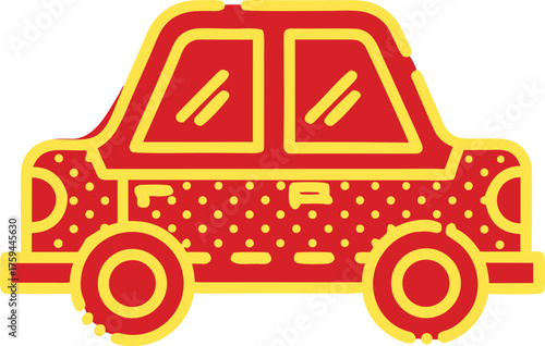 cartoon taxi car yellow texi for kids 
