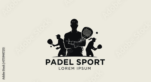Professional Padel Sport Silhouette Logo for Active Lifestyle and Recreation