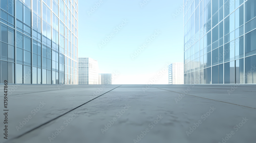 Fototapeta premium Modern Cityscape Architectural Perspective