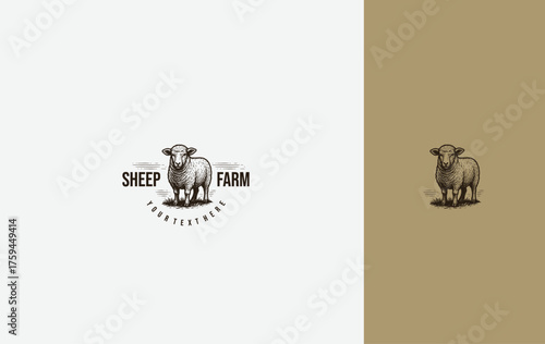 Farming house animal  badge logo .vector illustration, isolated design template